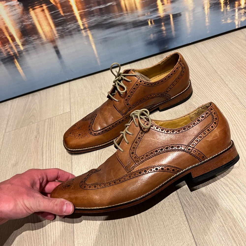 Cole Haan mens wingtip dress shoes